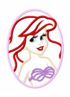 Mermaid Princess Applique Embroidery Design