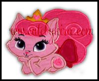 Beauty Cat Applique Embroidery Design