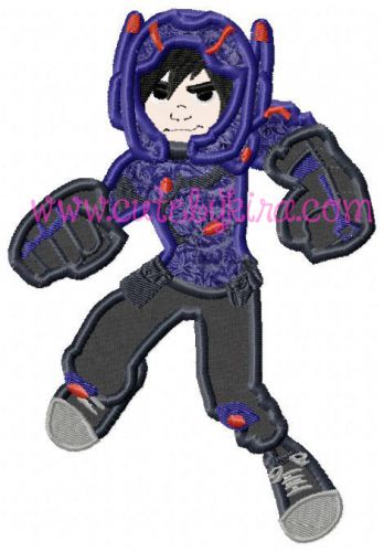 Hero Robot Boy Applique Embroidery Design