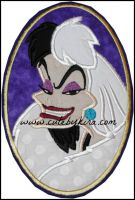 Fur Coat Lady Applique Embroidery Design