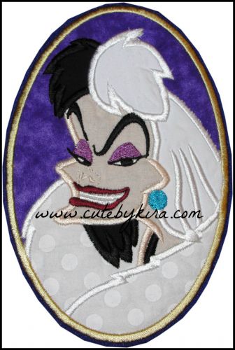 Fur Coat Lady Applique Embroidery Design