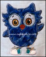 Blue Owl Applique/Fill Embroidery Design