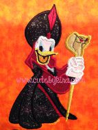 Mr Duck in Costume Applique Embroidery Design