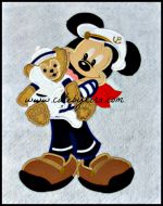 Captain Mouse and Bear Applique Embroider Design