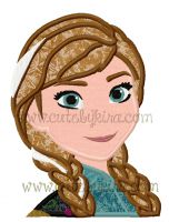Cold Princess Bust 3 Applique Embroidery Design