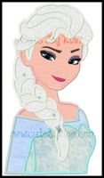 Frozen Queen Bust 2 Applique Embroidery Design