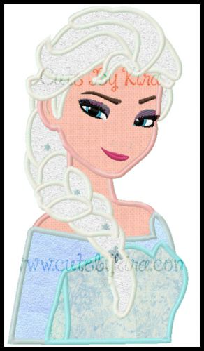 Frozen Queen Bust 2 Applique Embroidery Design