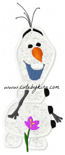 Cold Snowman Applique Embroidery Design