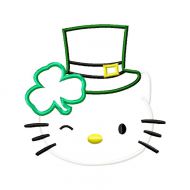 Irish Kitty Applique Design