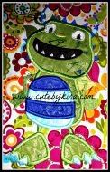 Huggy Monster Dad Applique Embroidery Design