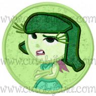 Green Emotion Girl Applique Embroidery Design