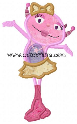 Bella Huggy Monster Applique Embroidery Design