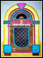 Jukebox Applique Embroidery Design