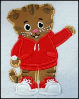 Tiger Boy Applique Embroidery Design