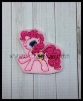 Pink Pony Felt Embroidery Design