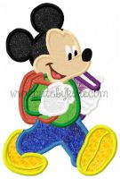 Mister Mouse School Applique Embroidery Design