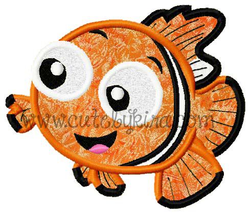 Baby Fish Applique Embroidery Design