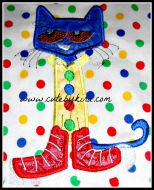 Petey Cat Applique Embroidery Design