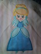 Petite Princess Cindergirl Applique Embroidery Design