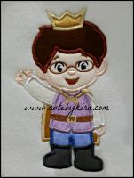 Prince Boy Applique Embroidery Design