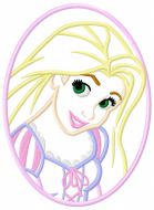 Princess Rapunzel Applique Embroidery Design