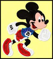 Run Mr. Mouse Applique Embroidery Design