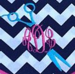 Split Shears Embroidery Design