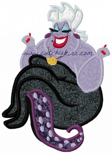 Sea Witch Applique Embroidery Design