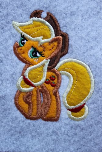 Apple Pony Applique Embroidery Design
