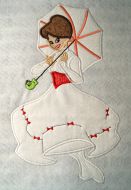 Jolly Mary Applique Embroidery Design