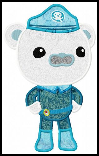 Octobear Applique Embroidery Design