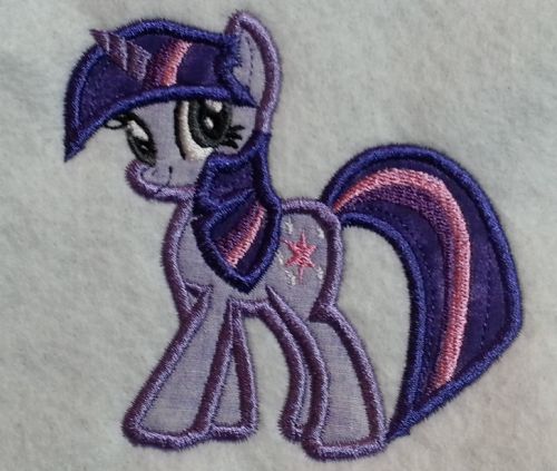 Twilight Pony Applique Embroidery Design